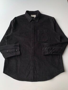 Everlane 98 % organic cotton botton down men’s long sleeves casual black shirt L